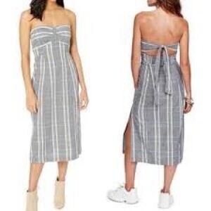 Free People Life Like This Linen Midi Dress NEW!